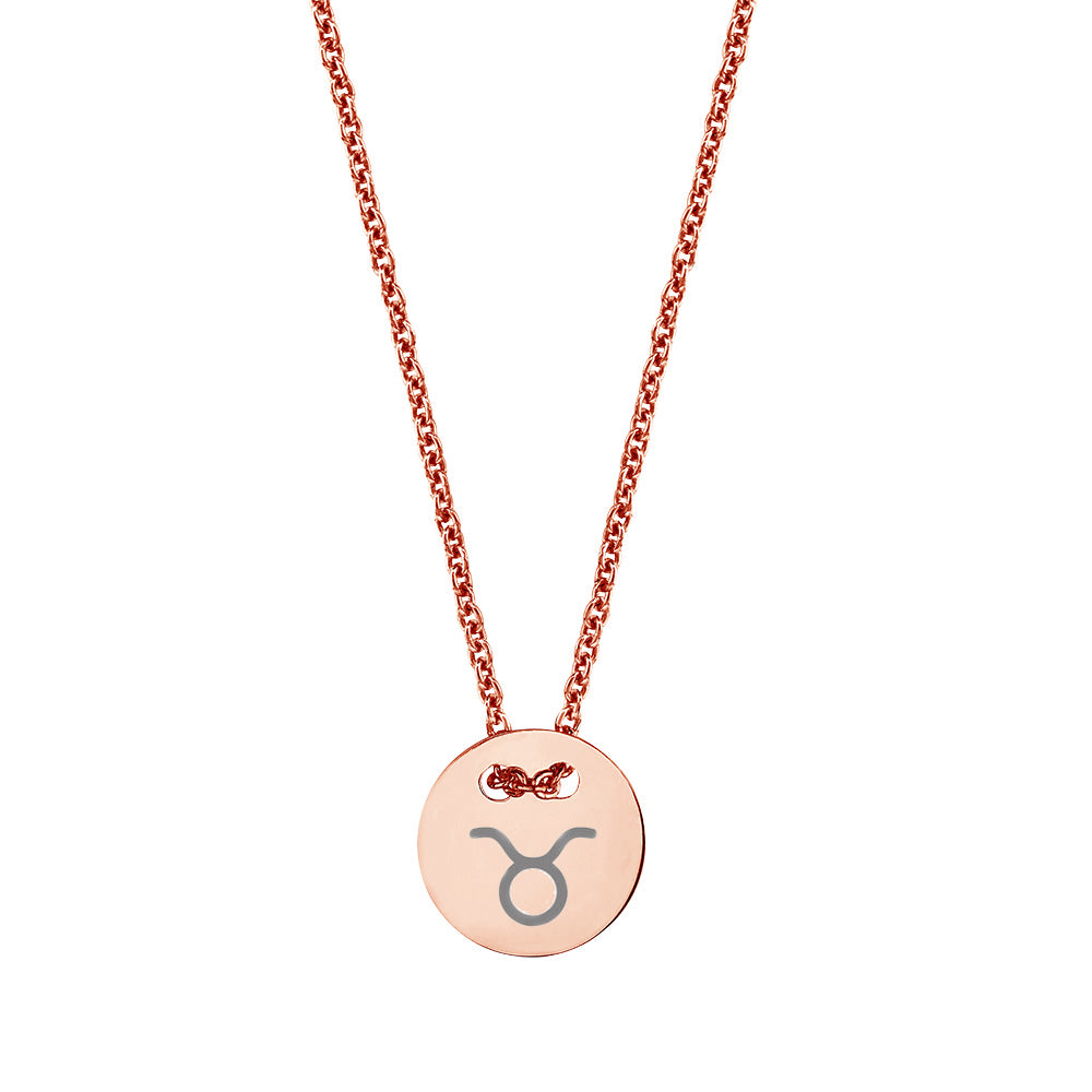 Sternzeichen Halskette Sterling Silber rosé vergoldet