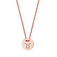 Sternzeichen Halskette Sterling Silber rosé vergoldet