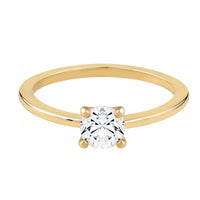 Solitär Naturdiamant Ring 14k Gold