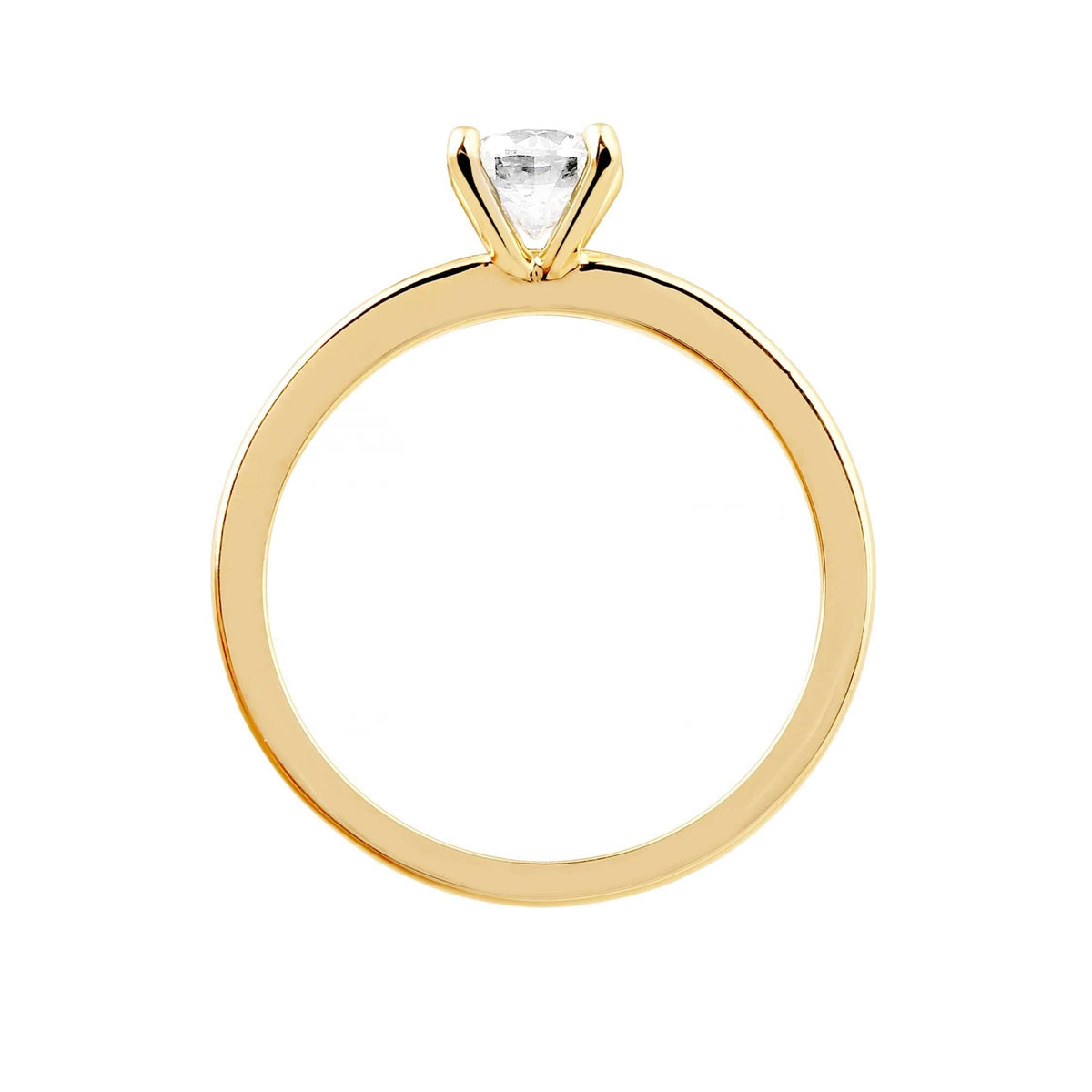 Solitär Naturdiamant Ring 14k Gold