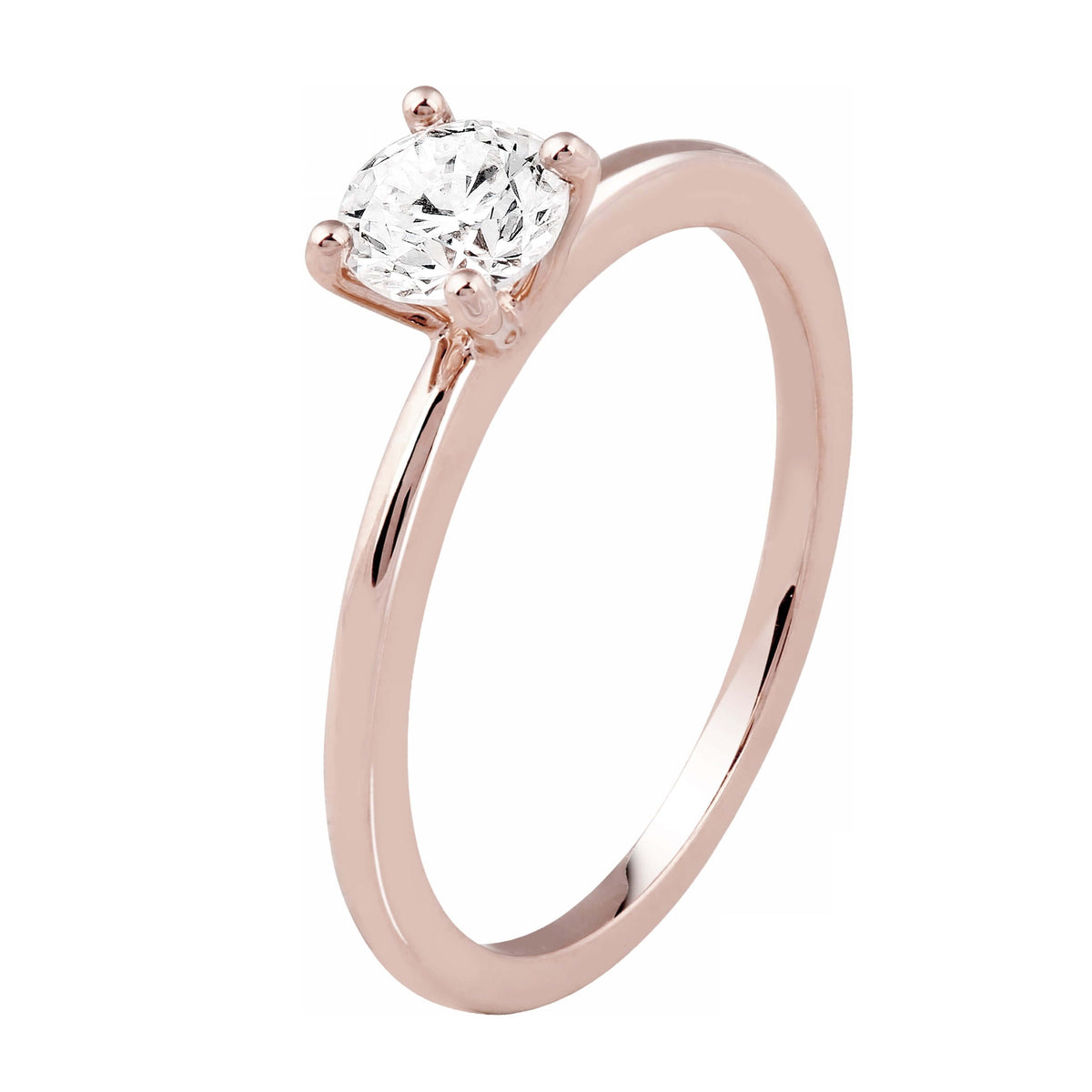 Solitär Naturdiamant Ring 14k Gold