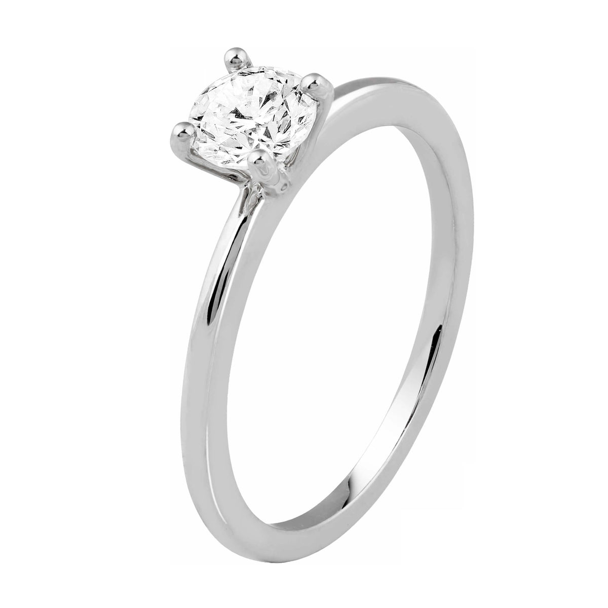 Solitär Naturdiamant Ring 14k Gold