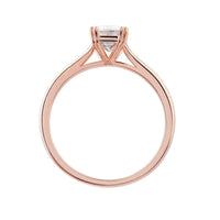 Naturdiamant Ring 14k Gold Smaragd Schliff