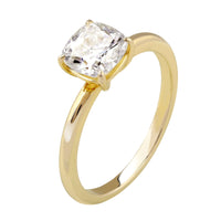 Naturdiamant Ring 14k Gold Kissen Schliff