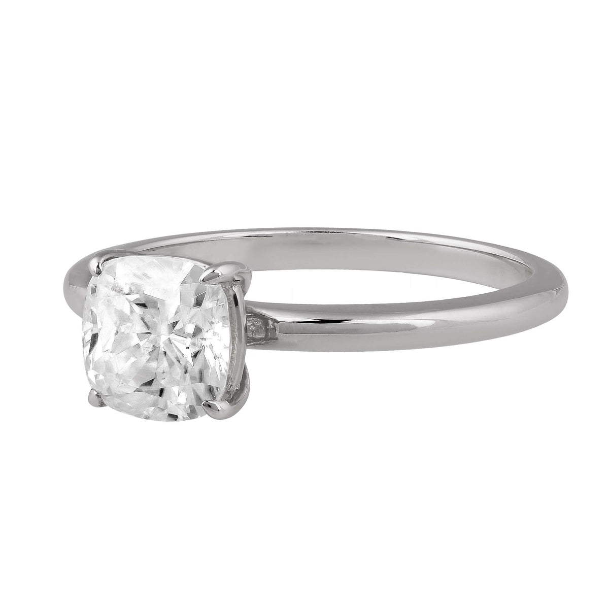 Naturdiamant Ring 14k Gold Kissen Schliff