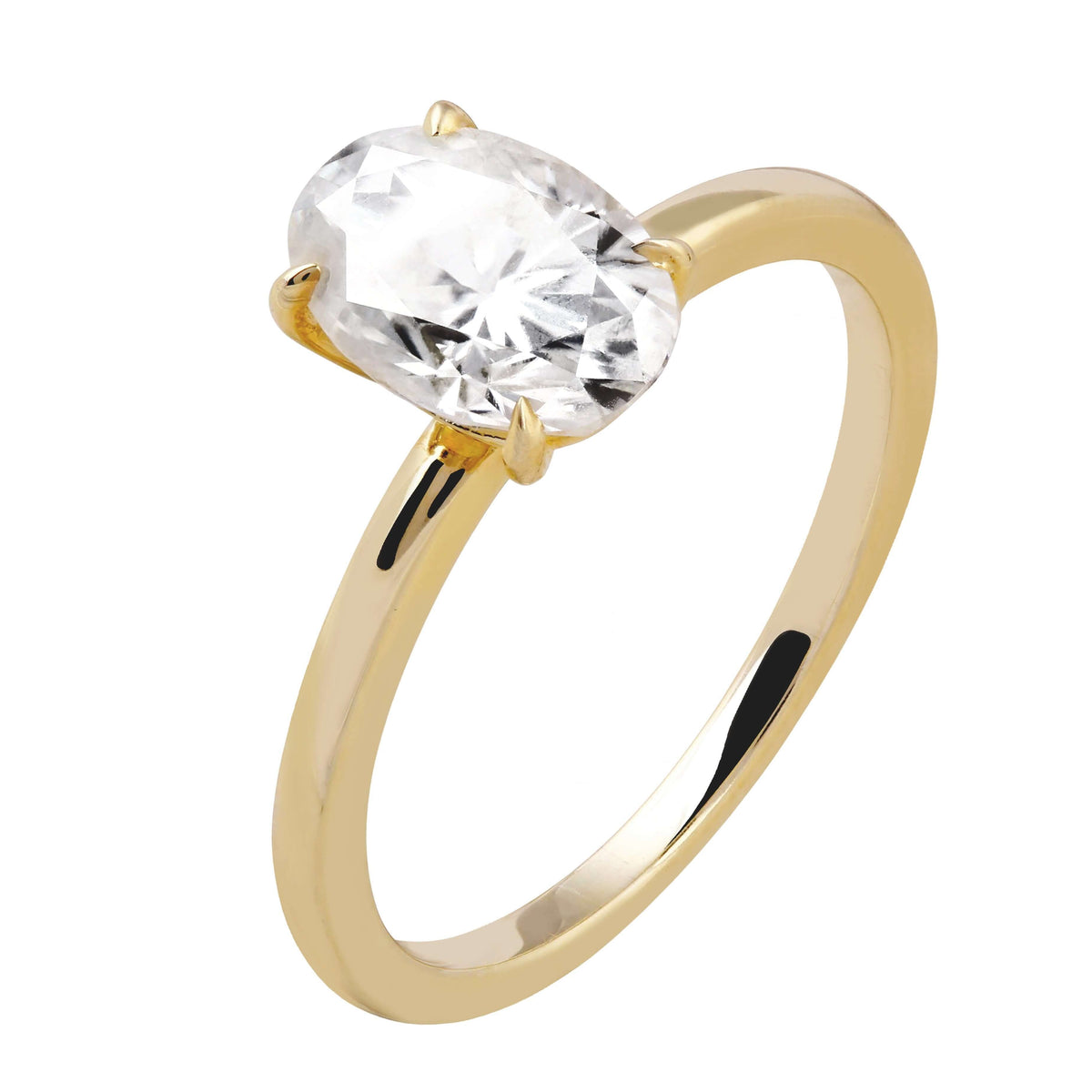Labordiamant Ring 14k Gold Oval Schliff