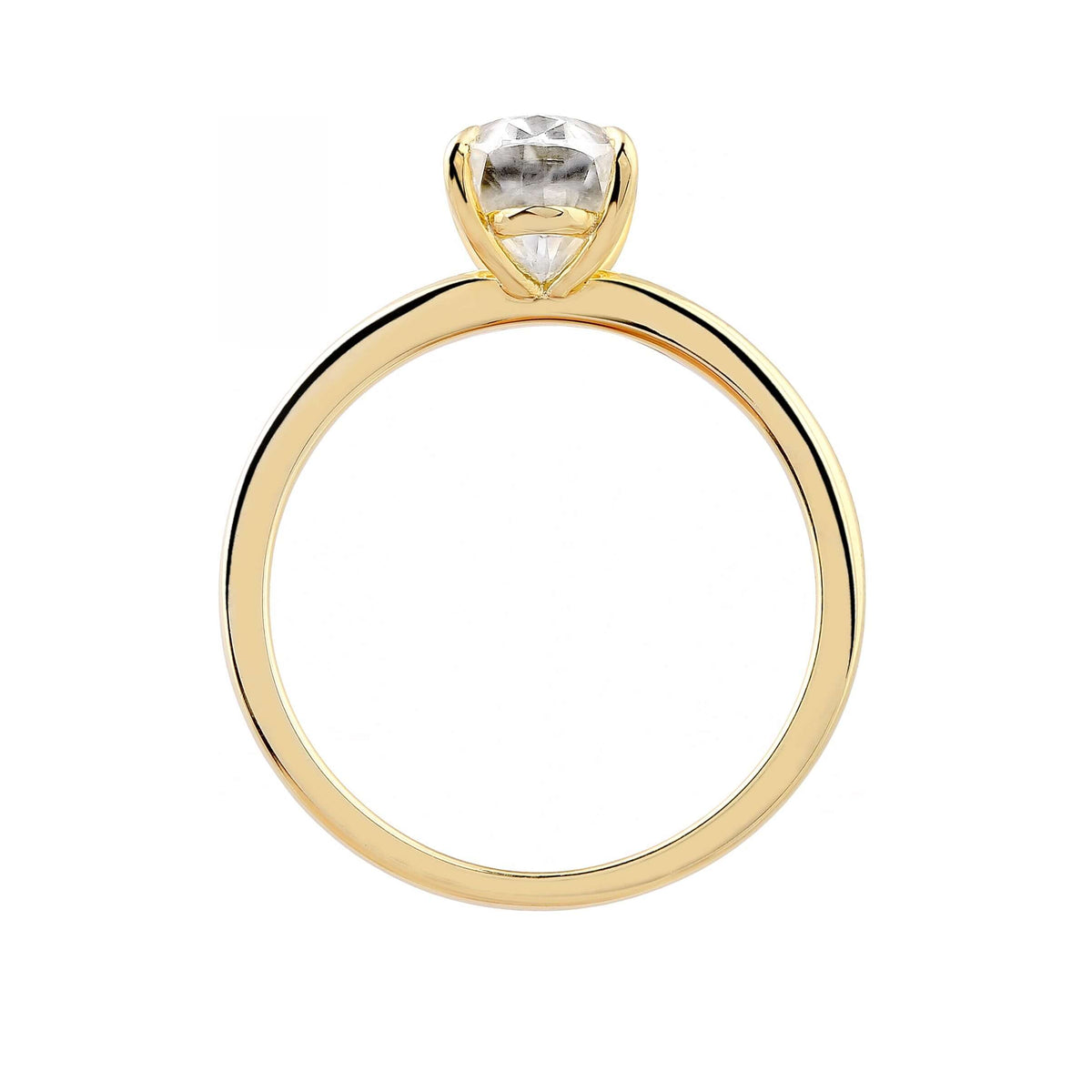 Labordiamant Ring 14k Gold Oval Schliff