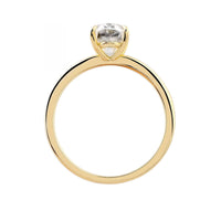Labordiamant Ring 14k Gold Oval Schliff