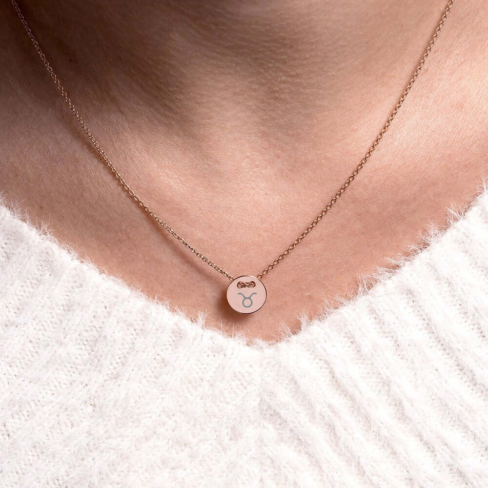 Sternzeichen Halskette Sterling Silber rosé vergoldet