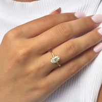 Labordiamant Ring 14k Gold Oval Schliff