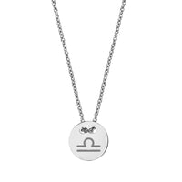 Necklace Sterling Silver, Engraving plate round