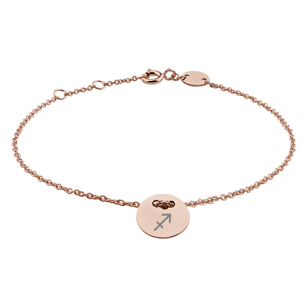 Bracelet Sterling Silver, Engraving plate round