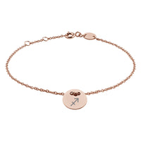 Bracelet Sterling Silver, Engraving plate round