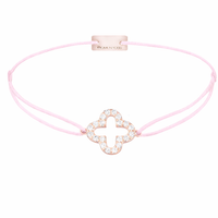 Kleeblatt Armband Roségold Nahaufnahme Glück Momentoss Wien