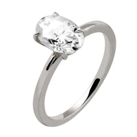 Lab Diamond Ring 14k Gold Oval Schliff