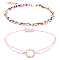 Armband Set Lila-Rosa – beide Armbänder Unico und Kreis Zirkonia im Überblick