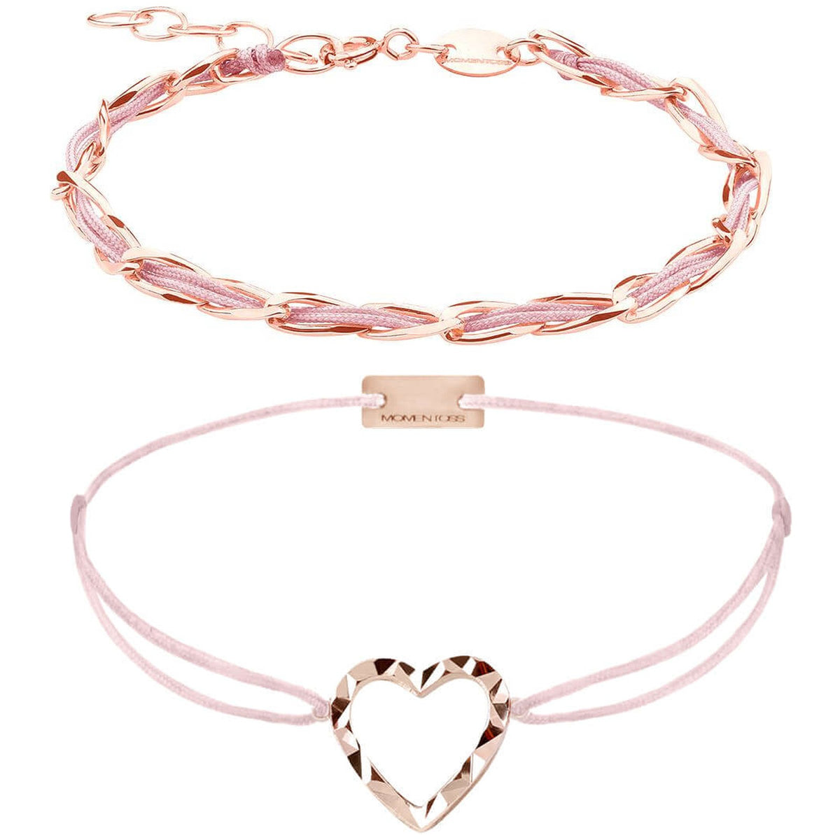 Armband Set Rosa – beide Armbänder Unico und Herz im Überblick