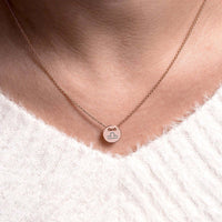 Necklace Sterling Silver, Engraving plate round