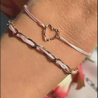 Armband Set Rosa Unico und Herz 925 Silber rosé am Handgelenk – Video