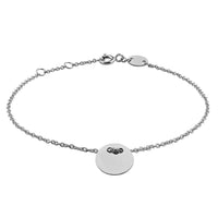 Bracelet Sterling Silver, Engraving plate round