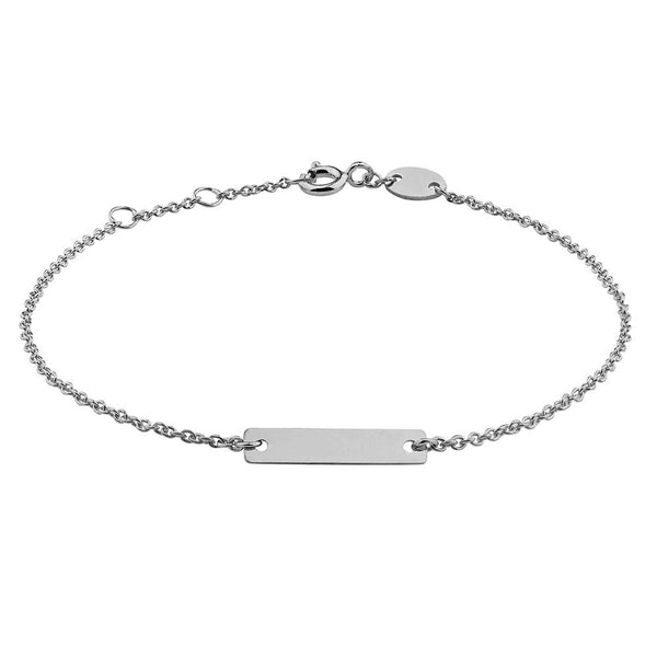 Freundschaftsarmband 925 Silber rechteckige Gravurplatte personalisierbar Momentoss Wien