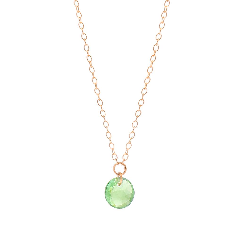 Necklace 18kGold green Tourmaline