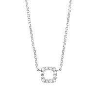 Diamond Halskette 18k Gold Quadrat