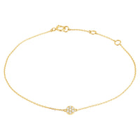 Diamond Armband 18k Gold Rund pavé