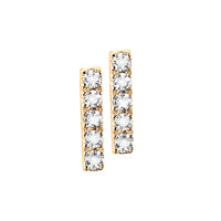 Diamond Earstuds 18k Gold Line mini