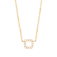 Diamond Halskette 18k Gold Square