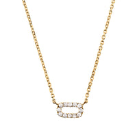 Diamond Halskette 18k Gold Rechteck