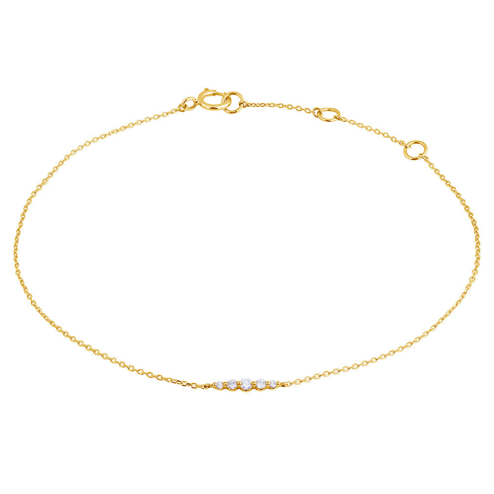 Diamond Bracelet 18k Gold Line