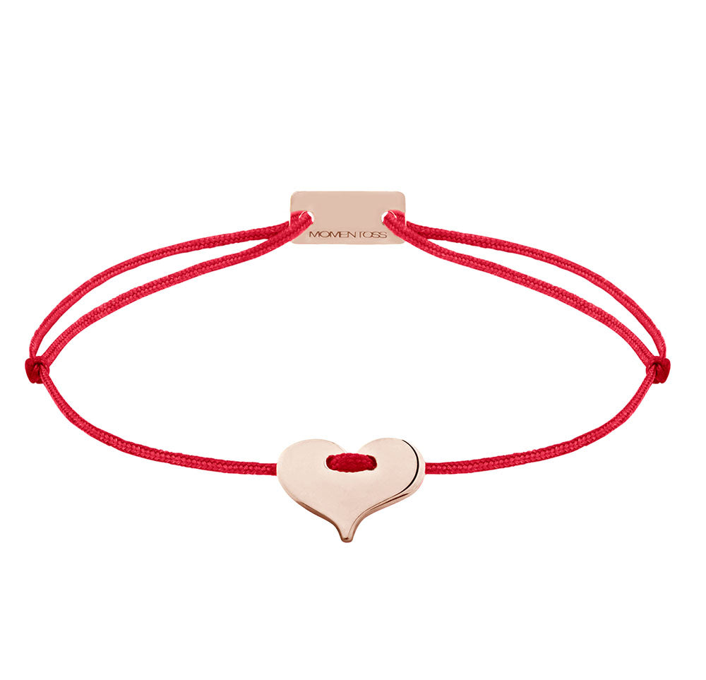 Herz Armband 925 Silber Roségold rot Liebe Momentoss Wien