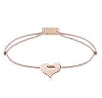Herz Freundschaftsarmband 925 Silber Roségold braun-beige Liebe Momentoss Wien