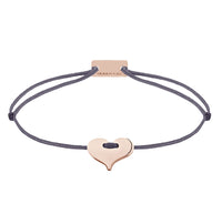 Herz Schmuckarmband 925 Silber Roségold grau-lila Liebe Momentoss Wien