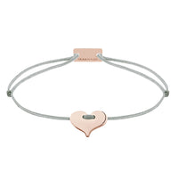 Herz Schmuckarmband 925 Silber Roségold hellgrau Liebe Momentoss Wien