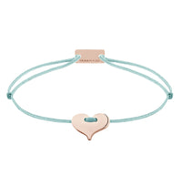 Herz Armband 925 Silber Roségold hellblau Liebe Momentoss Wien
