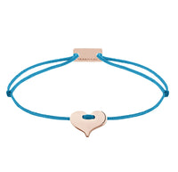 Herz Armband 925 Silber Roségold petrolblau Liebe Momentoss Wien