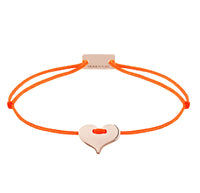 Herz Freundschaftsarmband 925 Silber Roségold orange Liebe Momentoss Wien