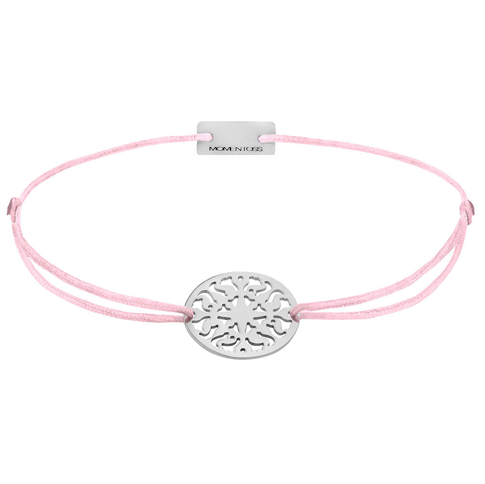 Sonne Freundschaftsarmband 925 Silber babyrosa Lebensfreude Momentoss Wien