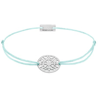 Sonne Stoffarmband 925 Silber türkis Lebensfreude Momentoss Wien
