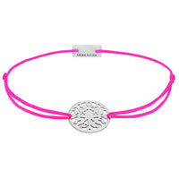 Sonne Stoffarmband 925 Silber pink Lebensfreude Momentoss Wien
