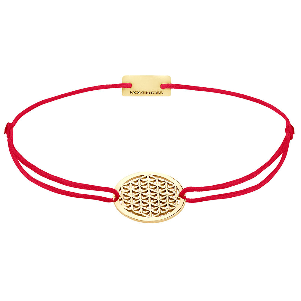 Lebensblume Schmuckarmband 925 Silber Gold rot Harmonie Momentoss Wien