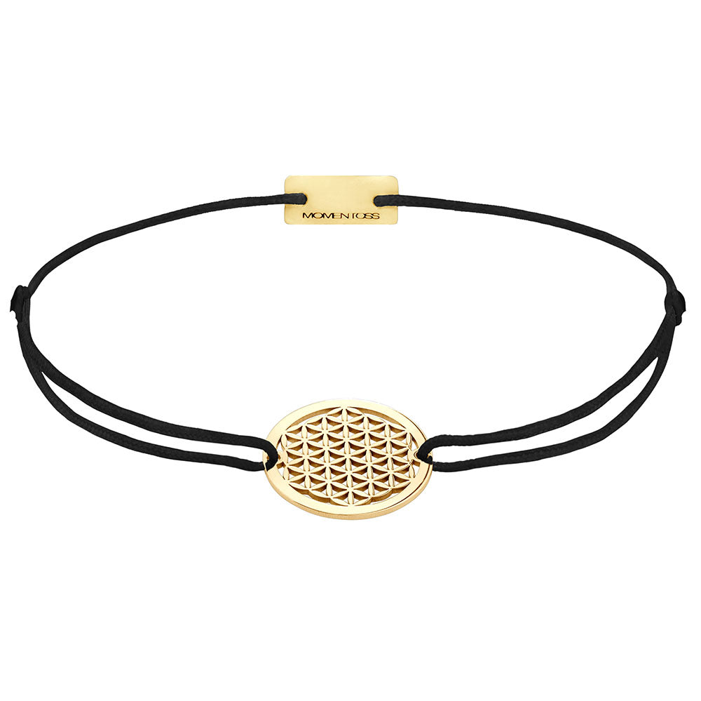 Lebensblume Schmuckarmband 925 Silber Gold schwarz Harmonie Momentoss Wien