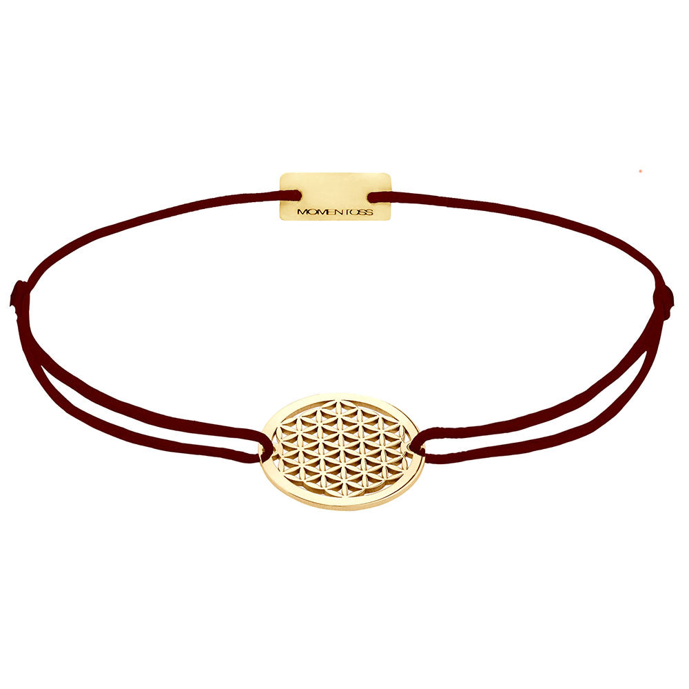 Lebensblume Schmuckarmband 925 Silber Gold braun Harmonie Momentoss Wien
