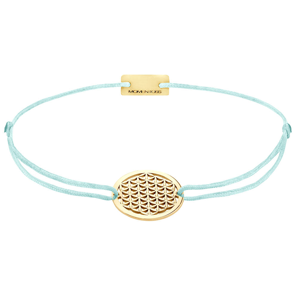 Lebensblume Schmuckarmband 925 Silber Gold türkis Harmonie Momentoss Wien