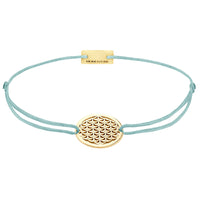 Lebensblume Schmuckarmband 925 Silber Gold hellblau Harmonie Momentoss Wien