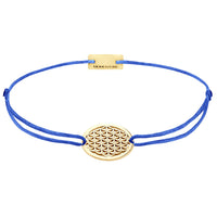 Lebensblume Armband 925 Silber Gold royalblau Harmonie Momentoss Wien