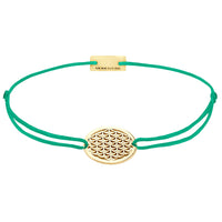 Lebensblume Armband 925 Silber Gold grün Harmonie Momentoss Wien