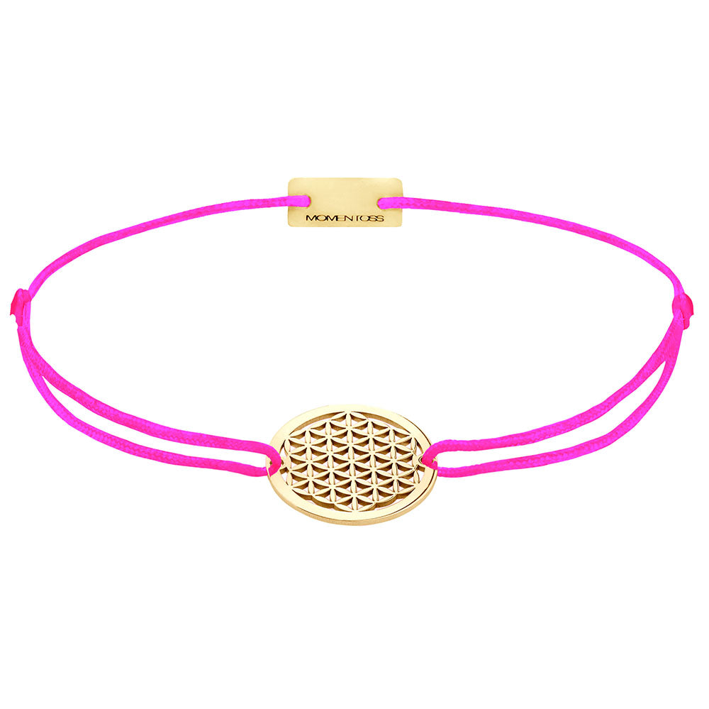 Lebensblume Freundschaftsarmband 925 Silber Gold pink Harmonie Momentoss Wien